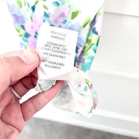 For Love & Lemons Blue Green Floral Mini Slip Dress Size XS - Picture 4 of 5